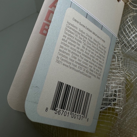 FarmHouse Fresh NWT Sweet Cream Fine Sea Salt Body Scrub & Wood Scoop 9oz *NEW* - Picture 4 of 4